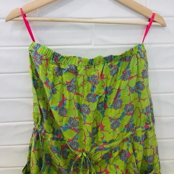 Bianca Coletti Silk Strapless Mini Dress Coverup - Picture 2 of 6